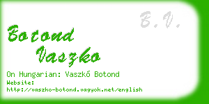 botond vaszko business card